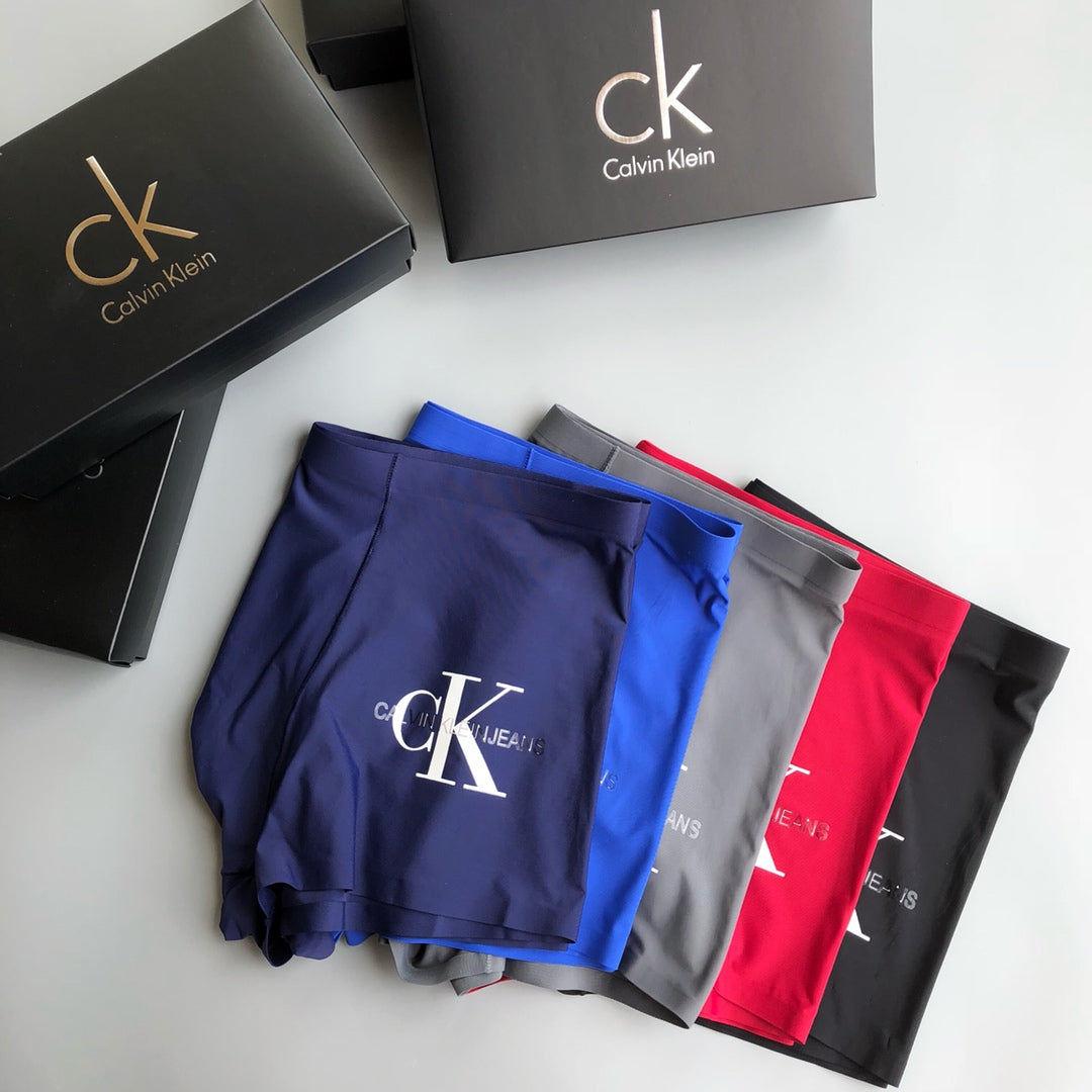 Calvin Klein Visible All-Over Pattern And Logo Details Men's Boxer Briefs - 3-Piece Box