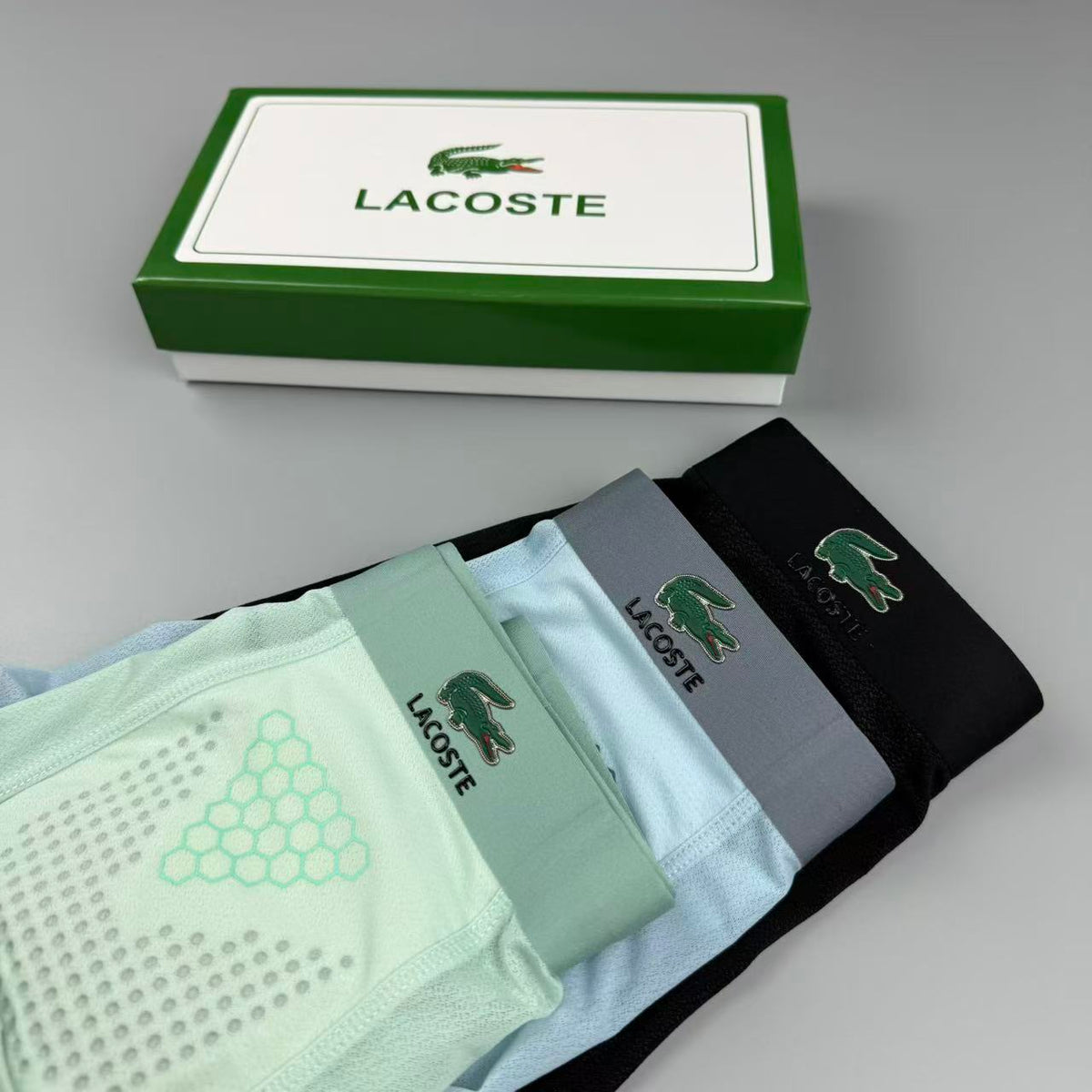 Lacoste Mulberry silk Seamless-Cut Men's Boxer Briefs - 3-Piece Box