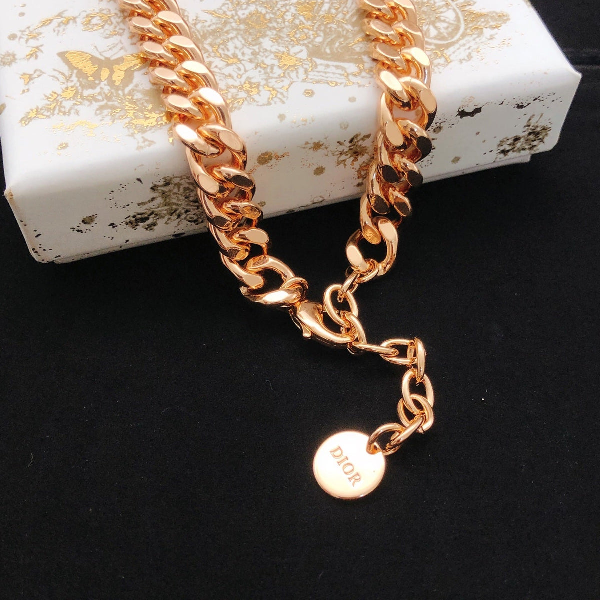 Martin Graham pendant necklace in polished metal-tone