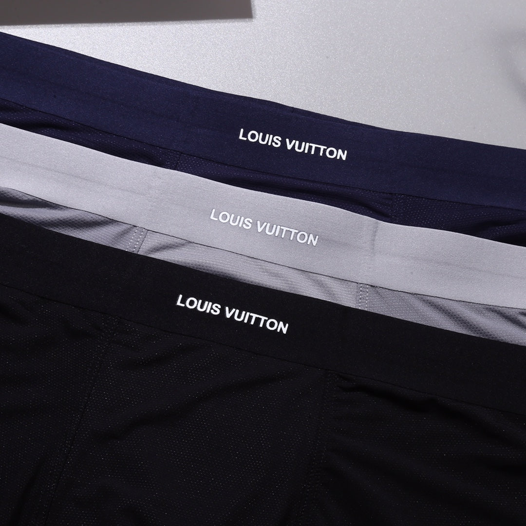 Louis Vuitton 82.5/17.5 Nylon-Spandex Men's Boxer Briefs - 3-Piece Box - Sizes L-XXXL