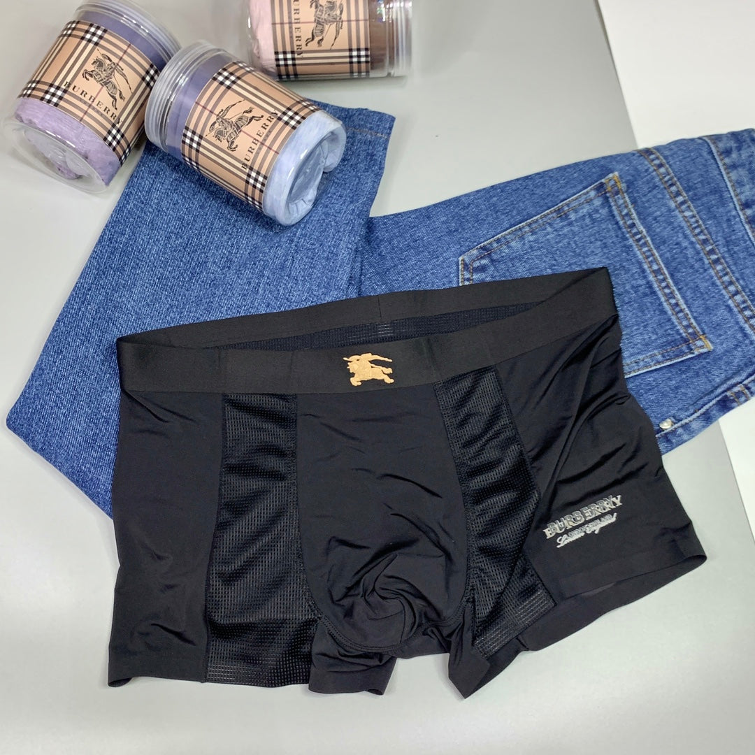 Burberry Small Embroidered Motifs Men's Boxer Briefs - 3-Piece Box