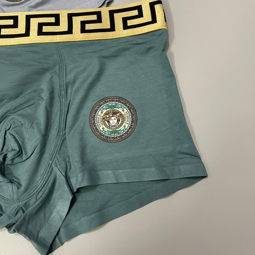 Versace Greek-Key Waistbands Men's Boxer Briefs - 3-Piece Box