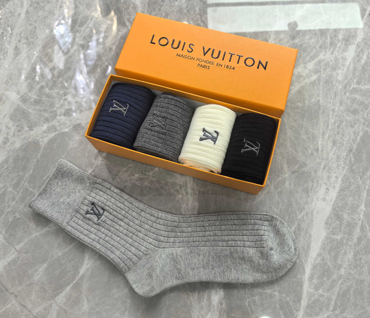 Louis Vuitton Cotton Crew Socks - 5-Pair Set