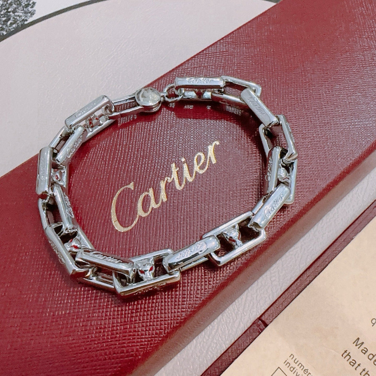 Martin Graham bracelet in polished metal-tone