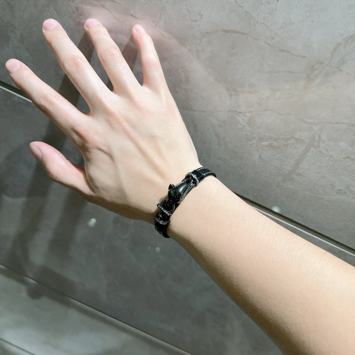Martin Graham bracelet in polished metal-tone