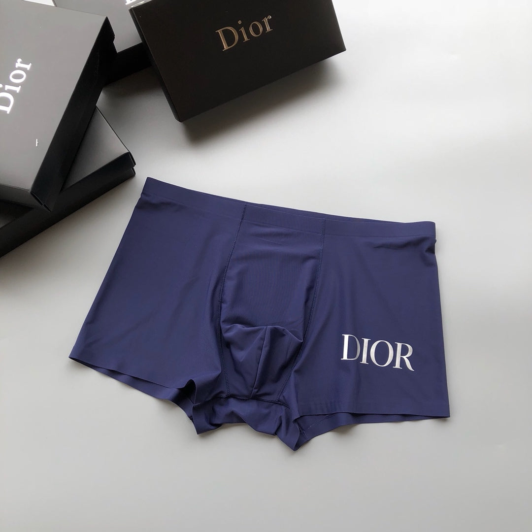 Dior Contrast Waistbands And Understated Front Branding Men's Boxer Briefs - 3-Piece Box