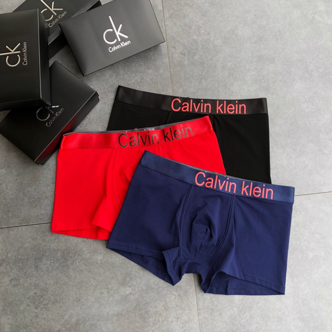 Calvin Klein Broad Logo Waistbands Men's Boxer Briefs - 3-Piece Box