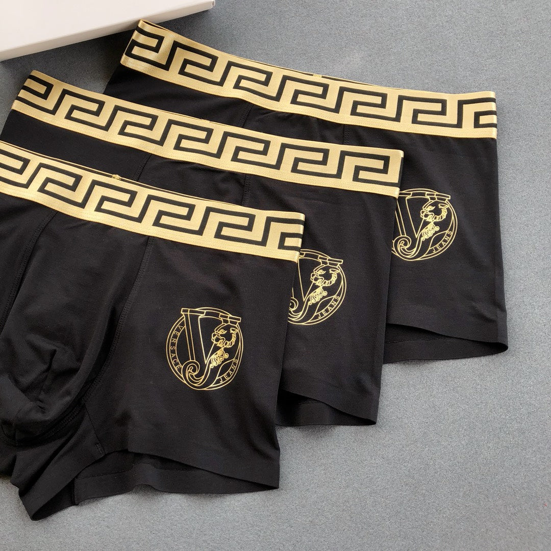 Versace Modal Breathable Seamless Men's Boxer Briefs – 3-Pack