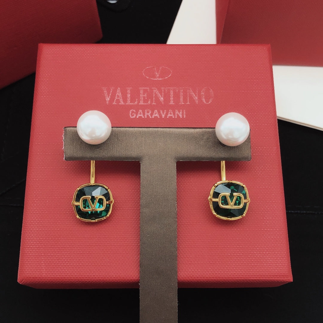 Martin Graham drop earrings in polished metal-tone