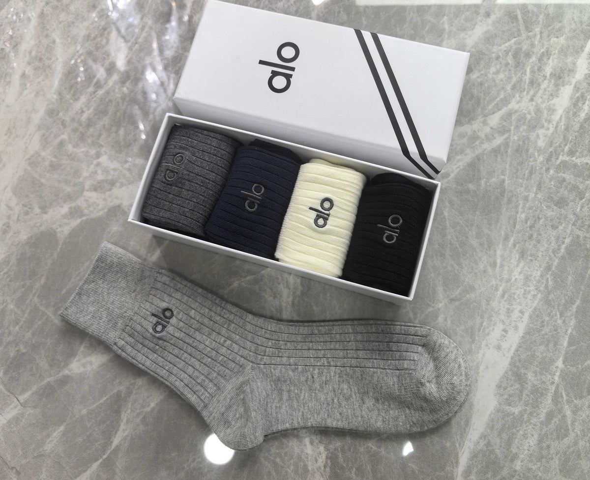 Alo Cotton Crew Socks - 5-Pair Set