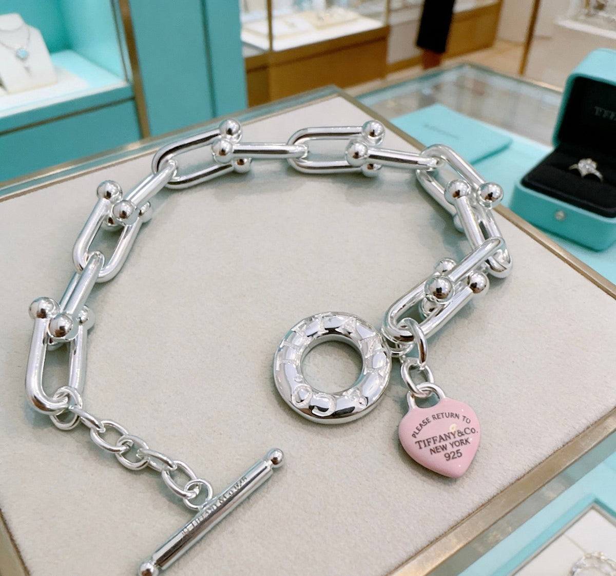 Martin Graham bracelet in polished metal-tone – close-up detail