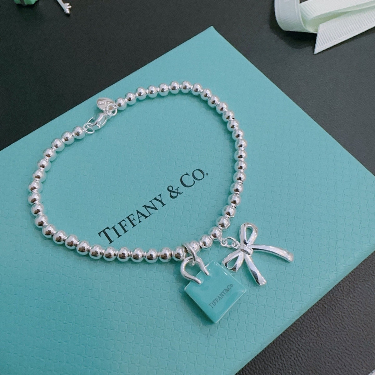 Martin Graham bracelet in polished metal-tone – close-up detail