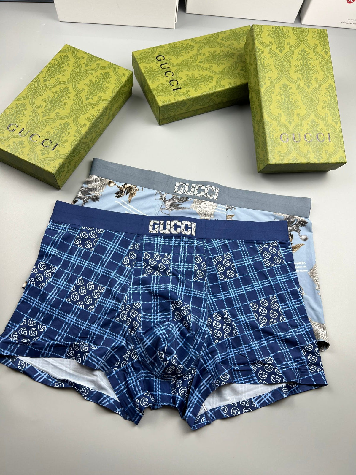 Gucci All-Over Geometric Patterns Men's Boxer Briefs - 3-Piece Box