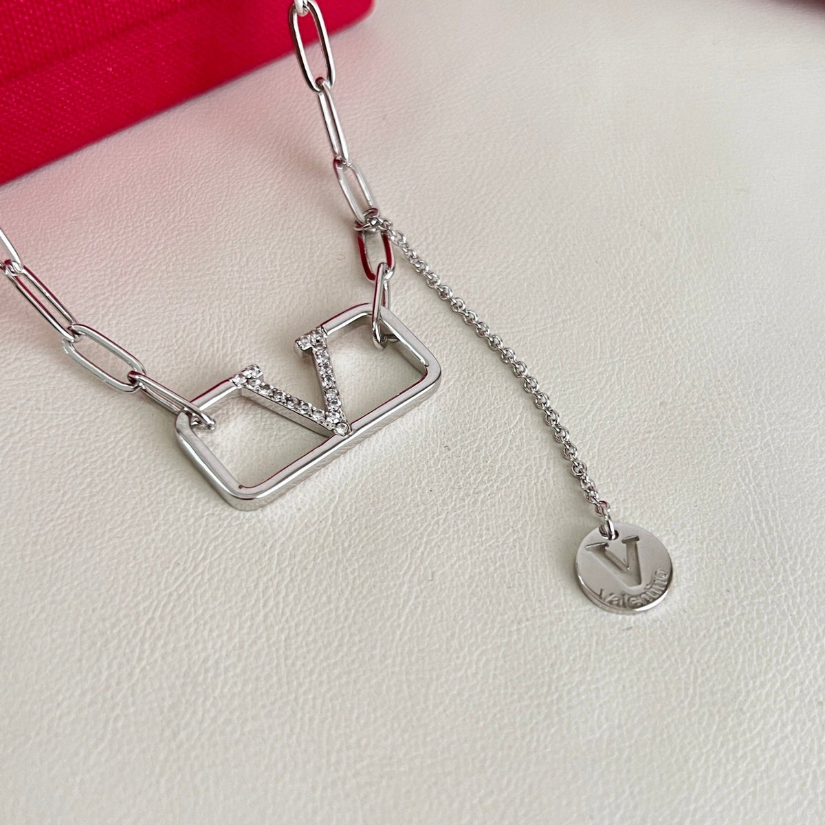 Martin Graham pendant necklace in polished metal-tone