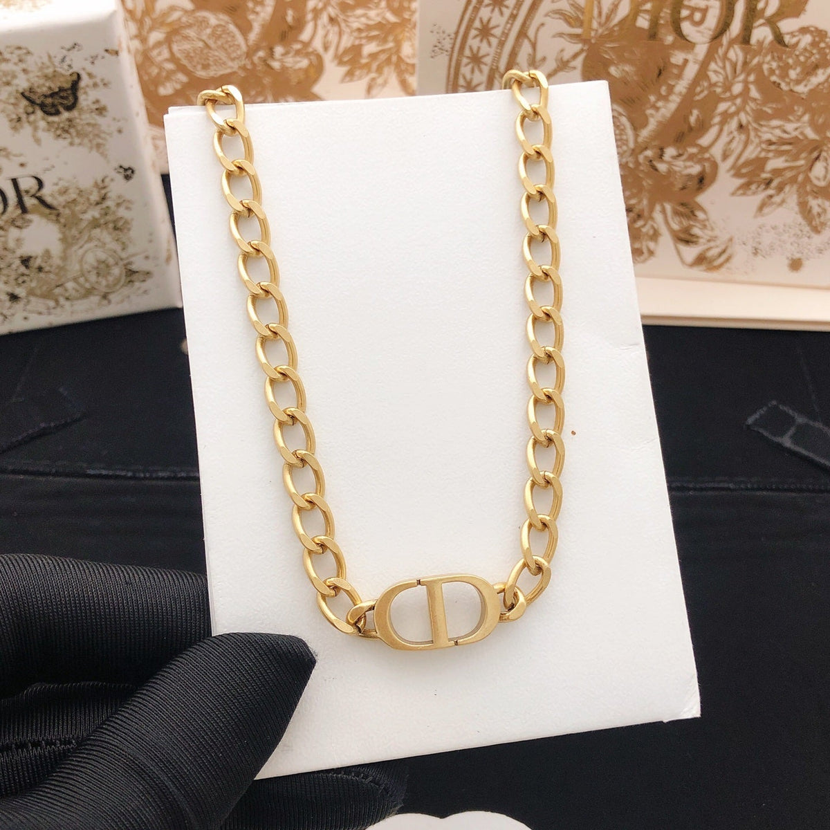 Martin Graham pendant necklace in polished metal-tone