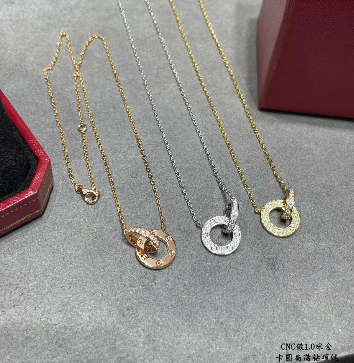 Martin Graham pendant necklace in polished metal-tone