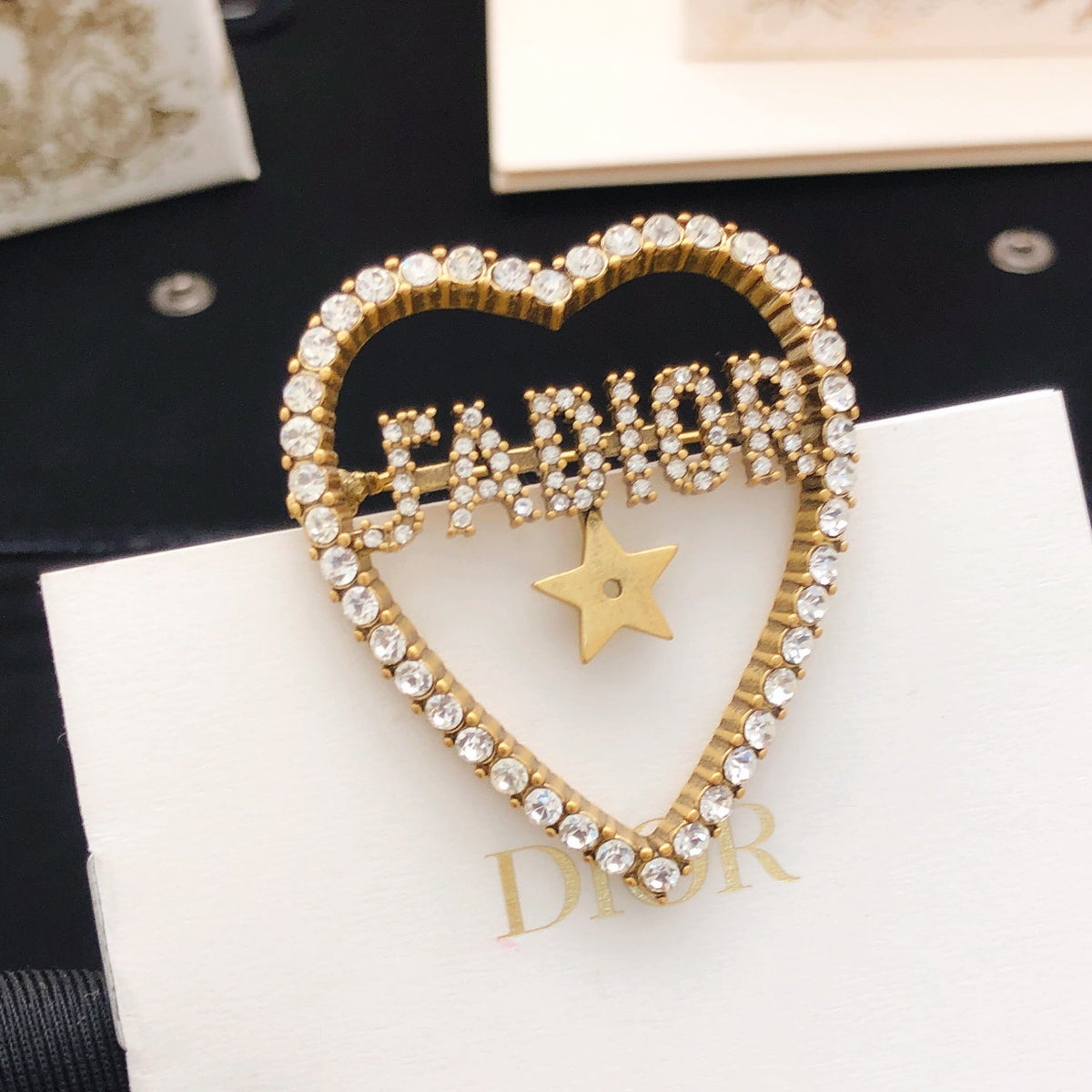 Martin Graham brooch in polished metal-tone