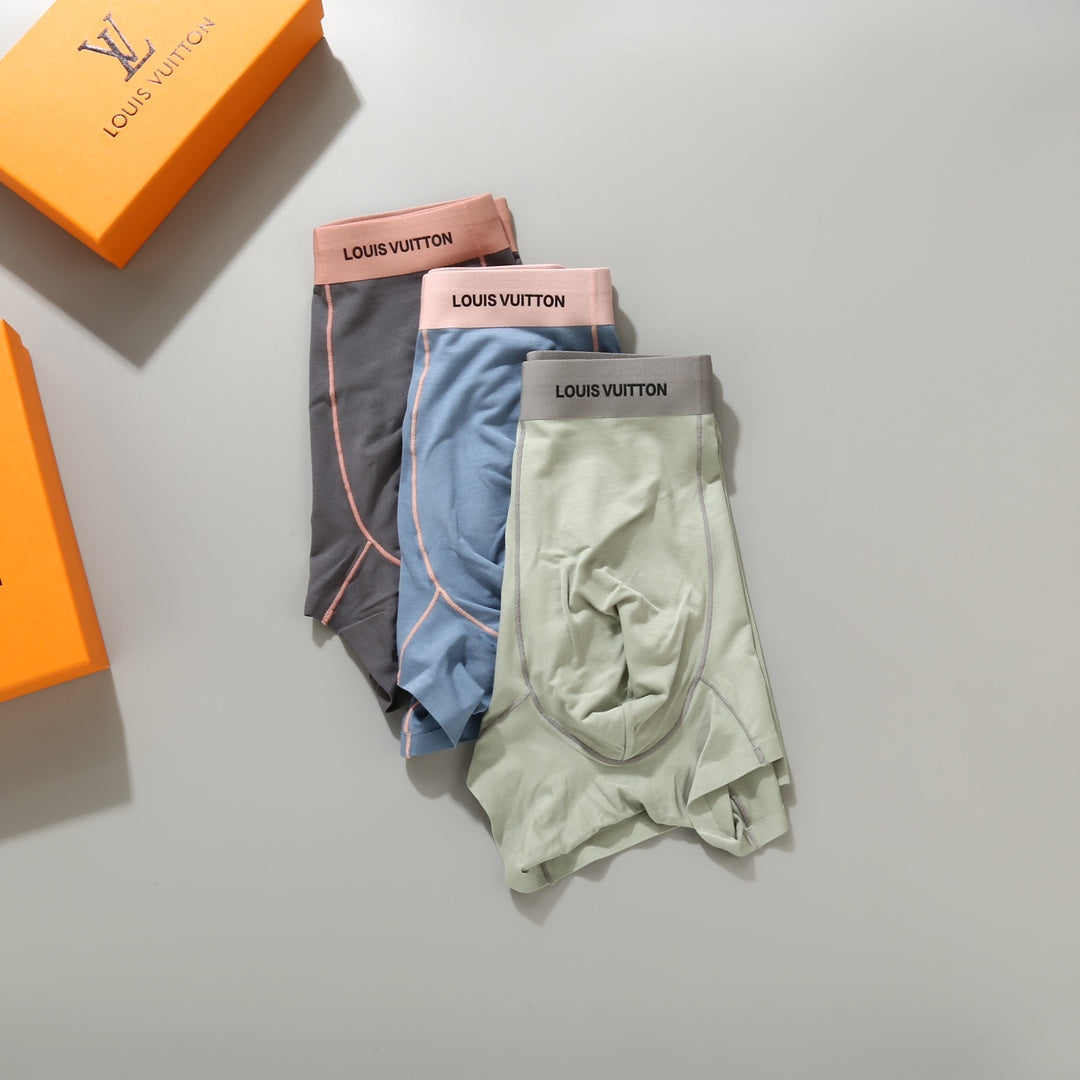 Louis Vuitton Floral Front Patches Men's Boxer Briefs - 3-Piece Box