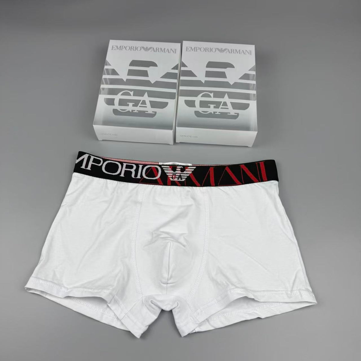 Armani Cotton Men's Boxer Briefs - 3-Piece Box
