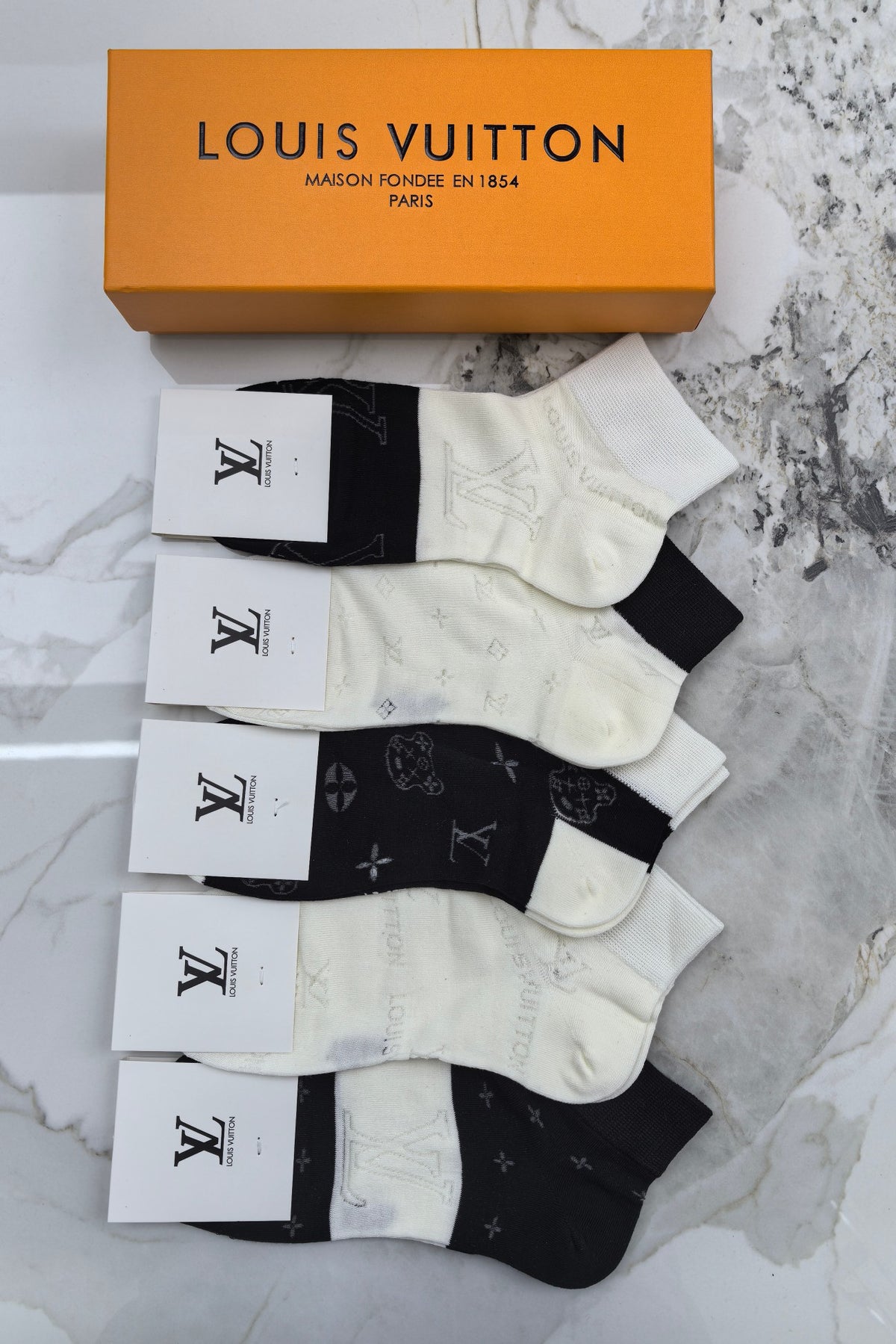Louis Vuitton Modal No-Show Socks - 5-Pair Set