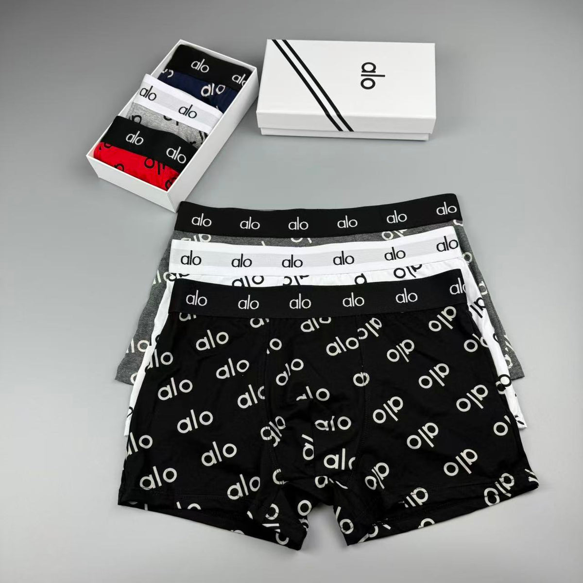 Alo Cotton Men's Boxer Briefs - 3-Piece Box