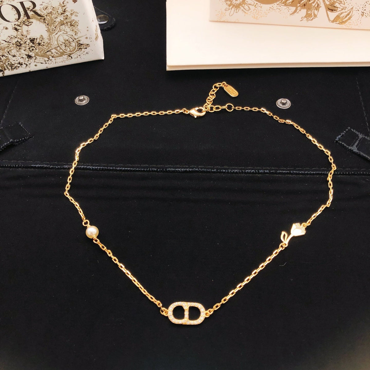 Martin Graham pendant necklace in polished metal-tone