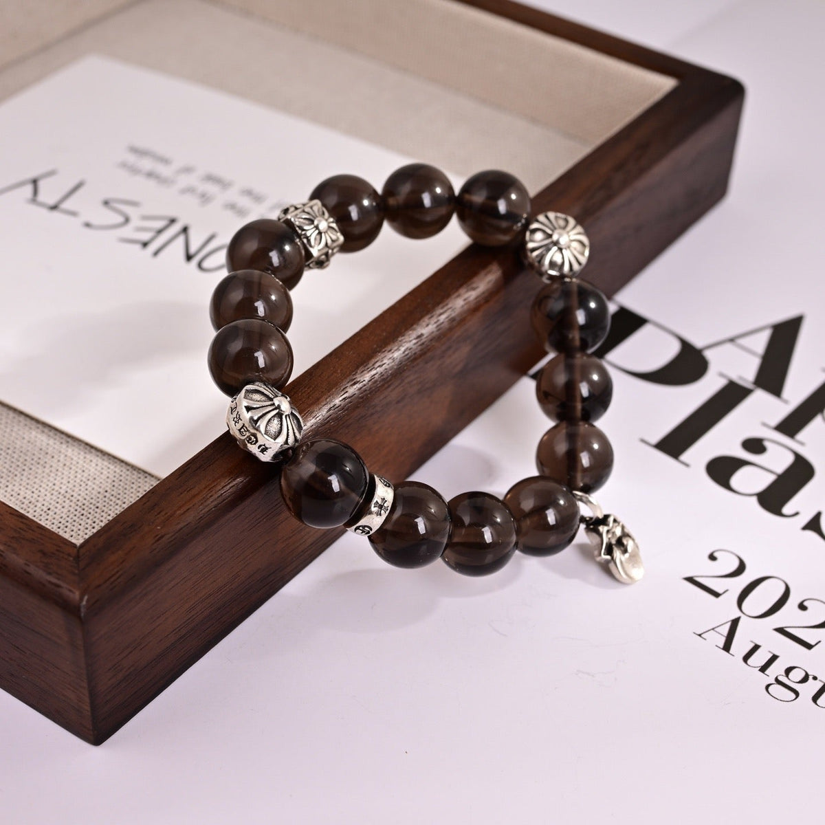 Martin Graham bracelet in polished metal-tone – close-up detail