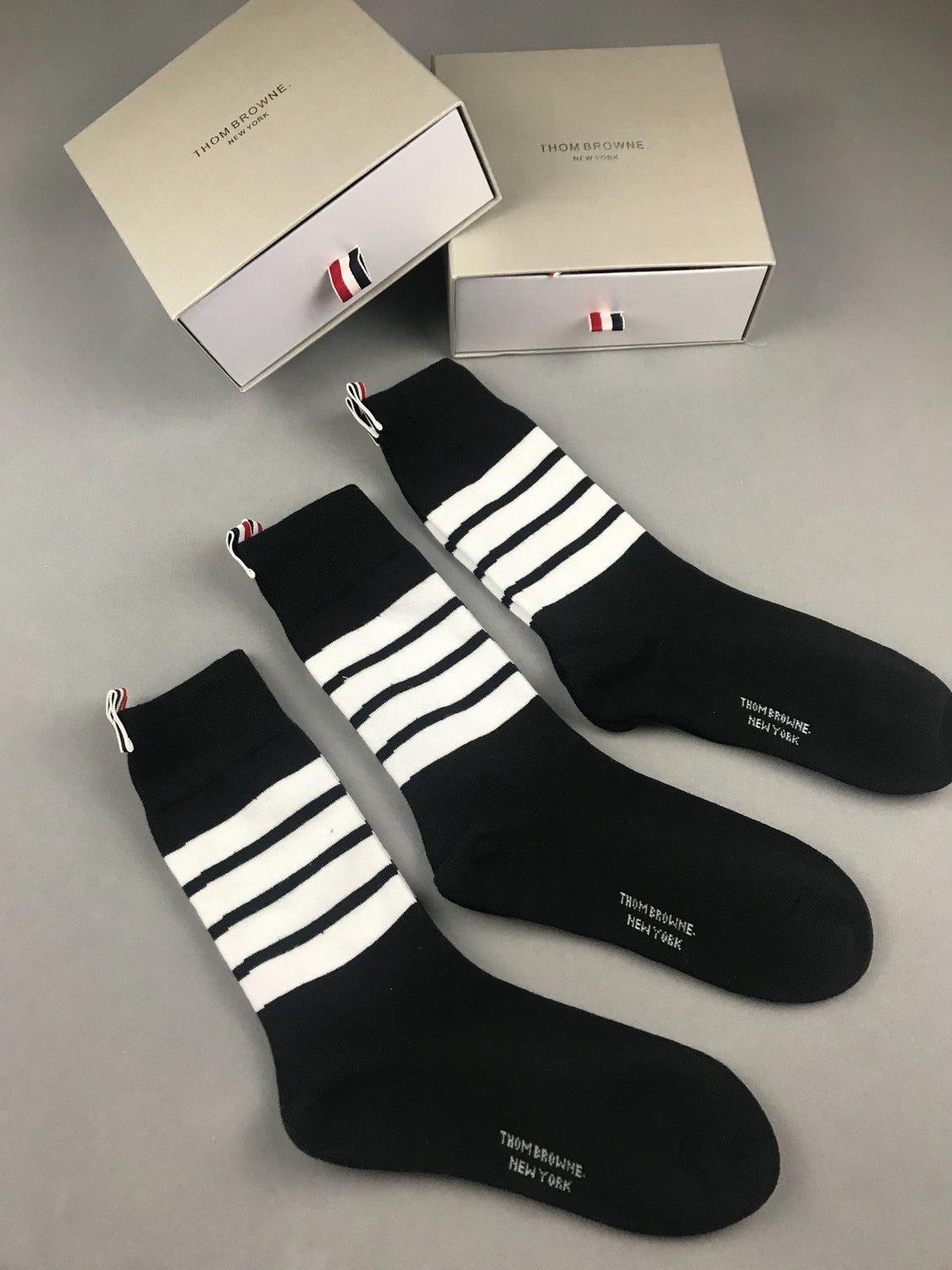 Thom Browne Cotton Crew Socks - 5-Pair Set