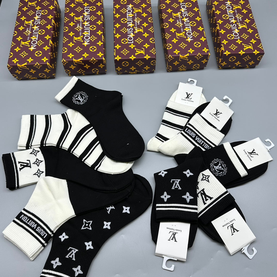 Unbranded Graphic Crew Socks - 5-Pair Box