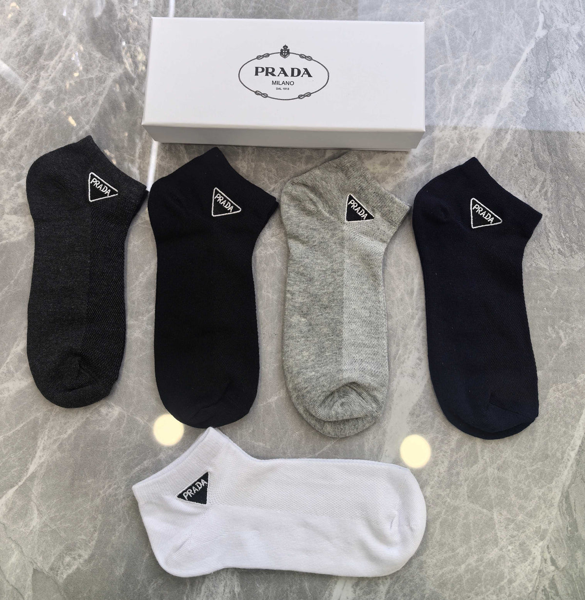 Prada Combed cotton Socks - 5-Pair Set