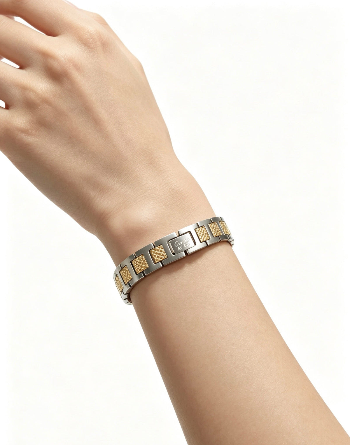 Martin Graham bracelet in polished metal-tone