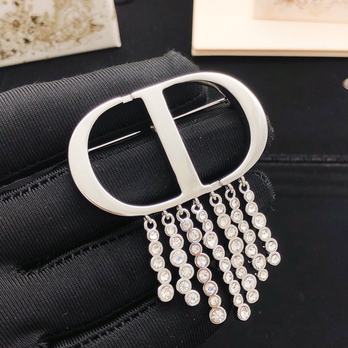Martin Graham brooch in polished metal-tone