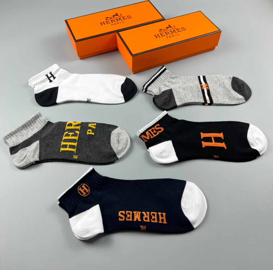 Hermes Logo Ankle Socks - Assorted Set