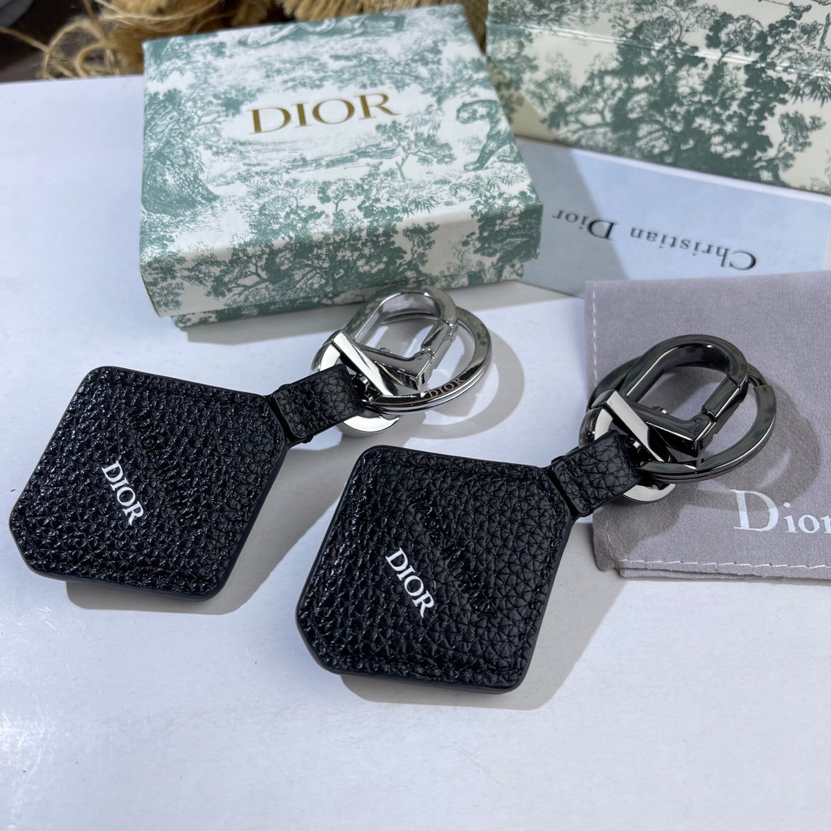 Martin Graham bag charm in polished metal-tone