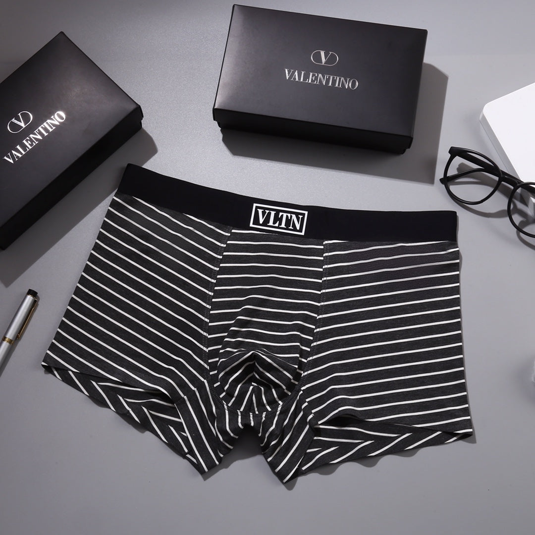 Valentino Broad Logo Waistbands Men's Boxer Briefs - 3-Piece Box