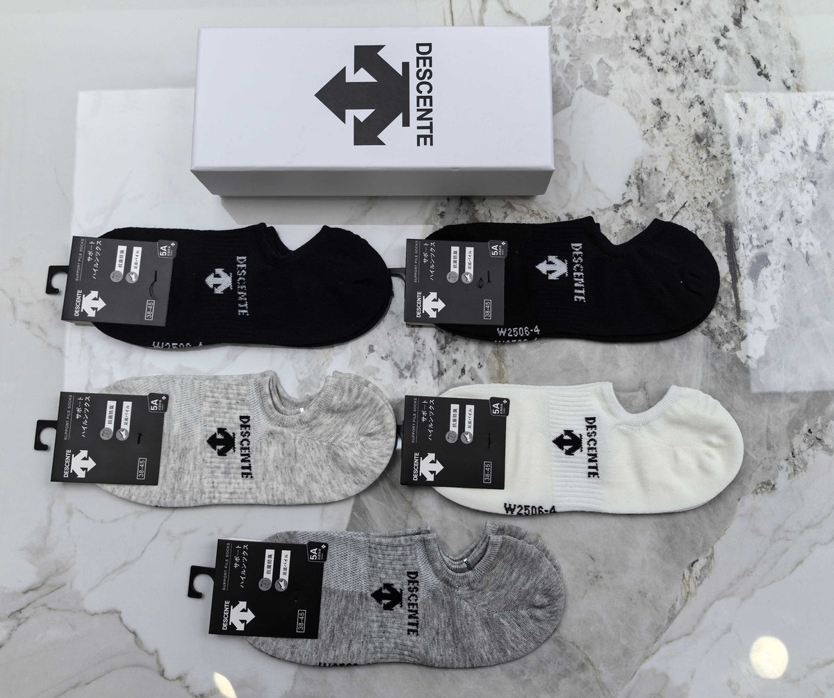 Descente Cotton Stay-Put Heel Low-Cut Socks