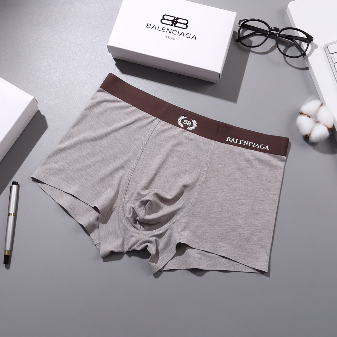 Balenciaga Clean Wordmark Waistbands Men's Boxer Briefs - 3-Piece Box