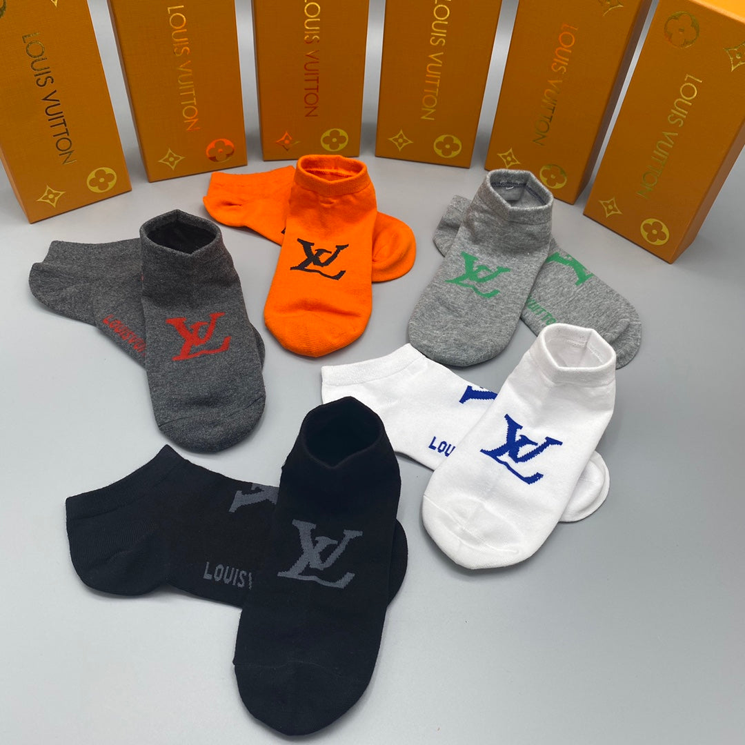 Louis Vuitton No-Show Socks - 5-Pair Set