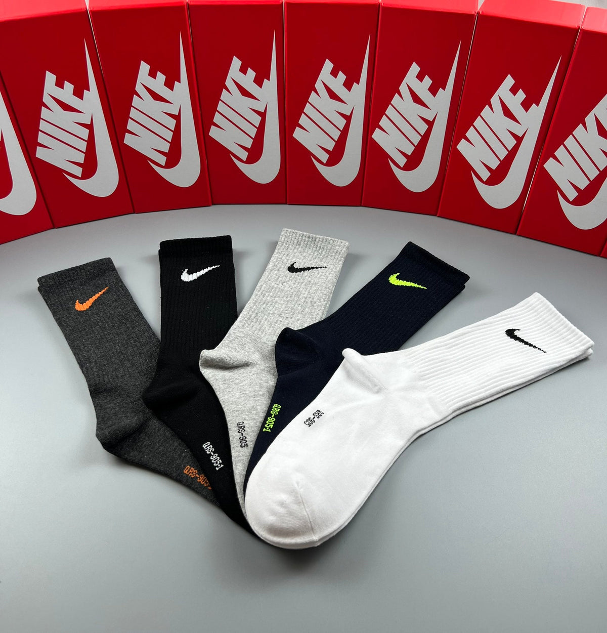 Nike Mixed-Color Swoosh Crew Socks