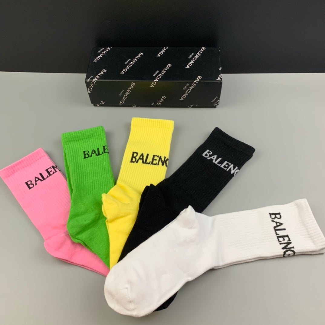 Balenciaga Bright Colour Crew Socks - Assorted Set