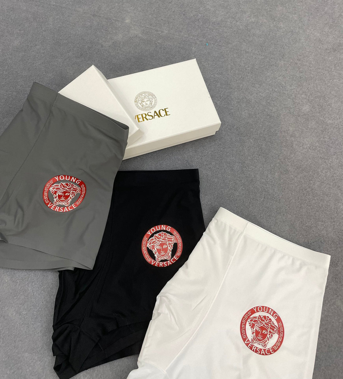 Versace Young Medusa Silky-Knit Boxer Briefs