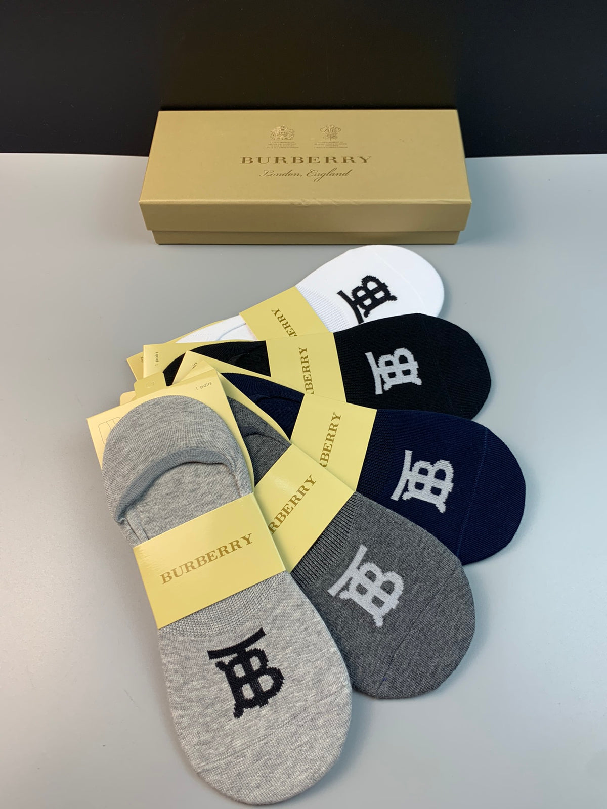 Burberry Bold Initial No-Show Socks - 5-Pair Set
