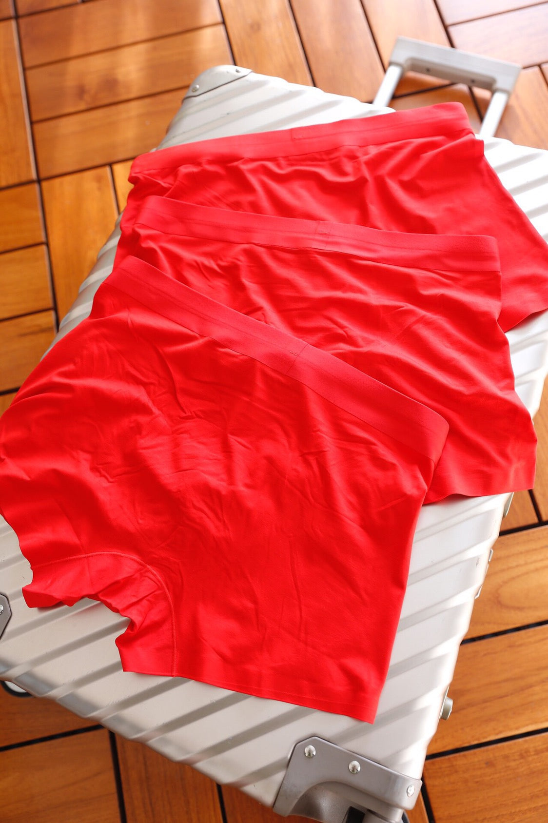 Burberry 95% Modal & 5% Spandex Red Edition Men's Boxer Briefs - 3-Piece Box