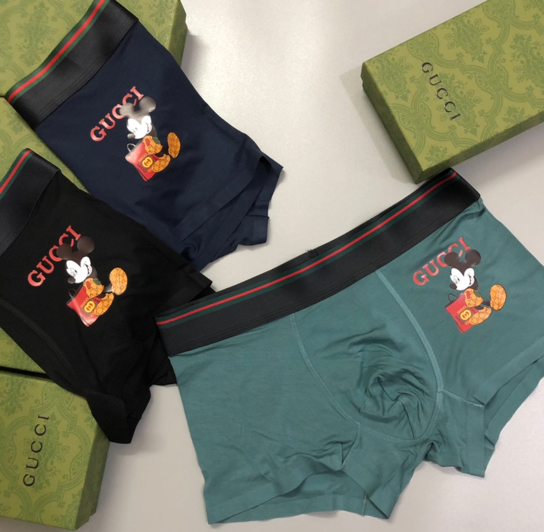 Gucci Modal Breathable Seamless Men's Boxer Briefs – 3-Pack