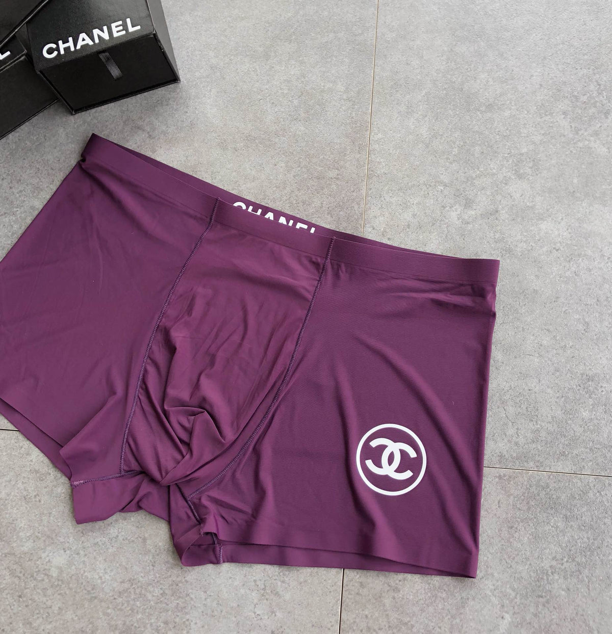 Chanel Clean Logo Waistbands Men's Boxer Briefs - 3-Piece Box