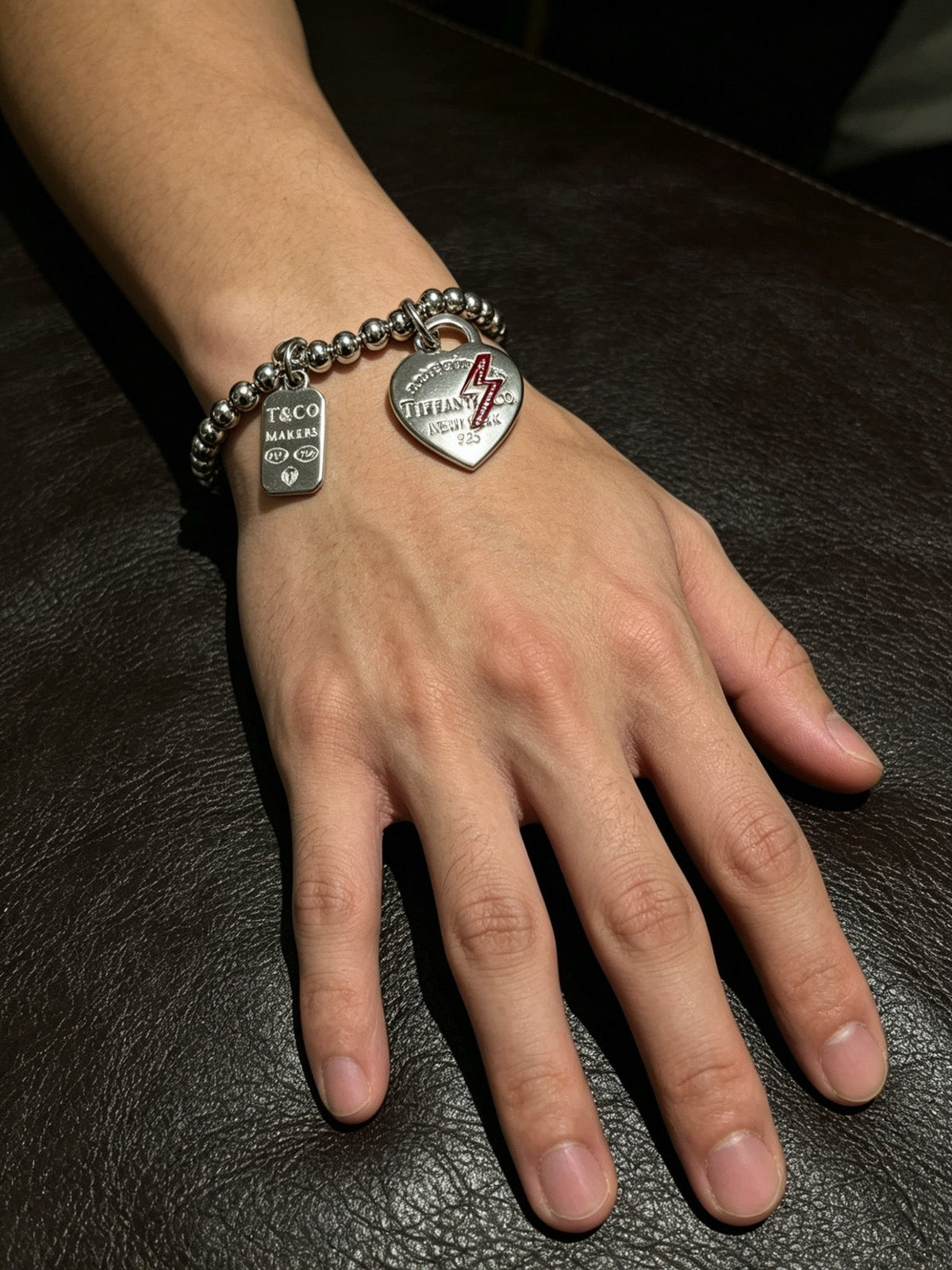 Martin Graham bracelet in polished metal-tone – close-up detail