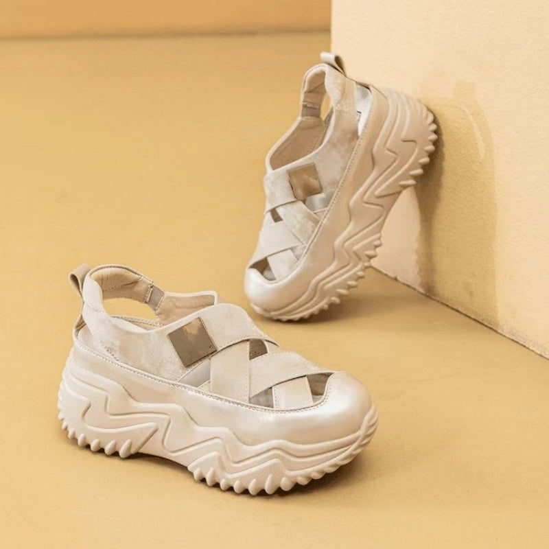 Women's Hollow Sandals with Thick Sole Clothing & Accessories