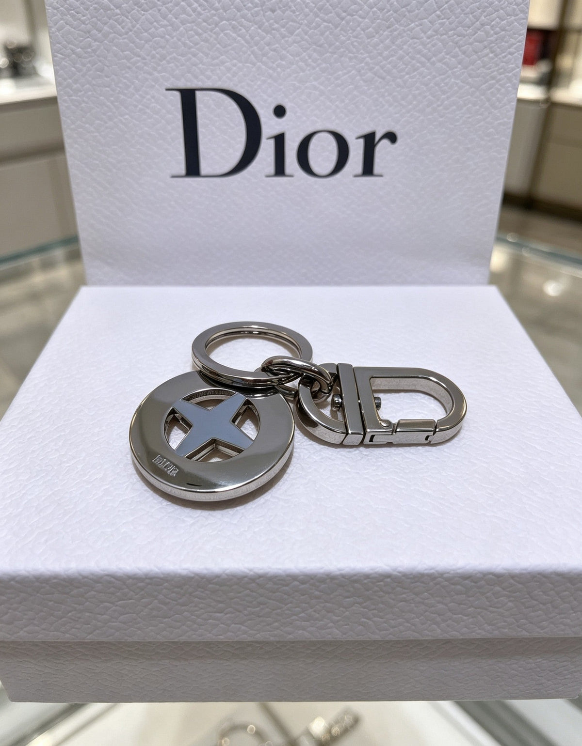 Martin Graham bag charm in polished metal-tone