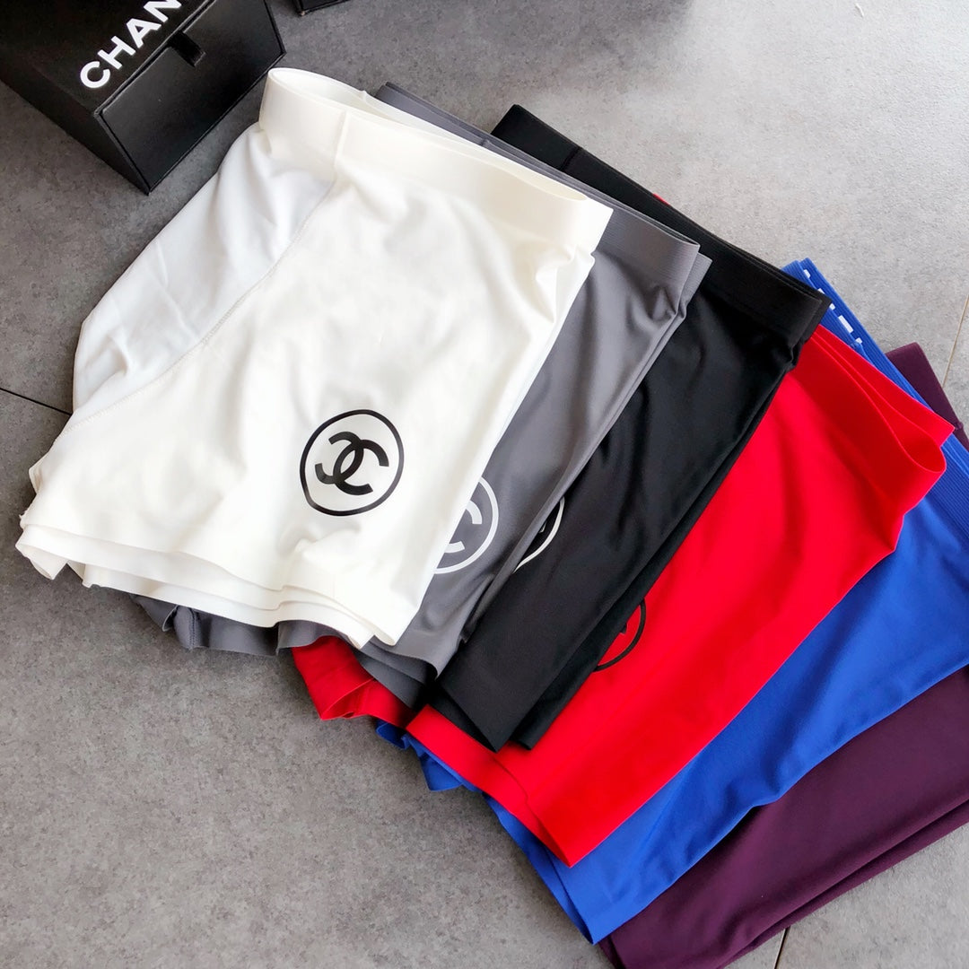 Chanel Contrast Logo Waistbands Men's Boxer Briefs - 3-Piece Box