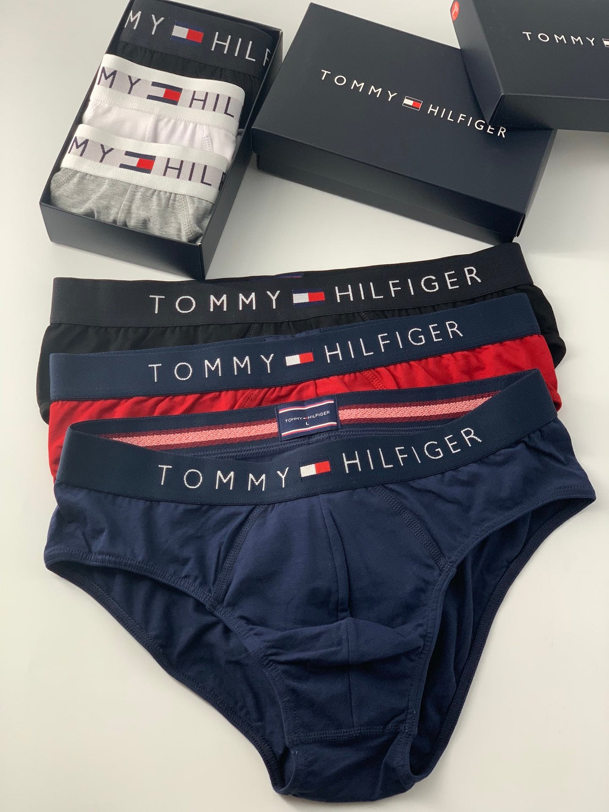 Tommy Hilfiger Contrast Logo Waistbands Men's Boxer Briefs - 3-Piece Box